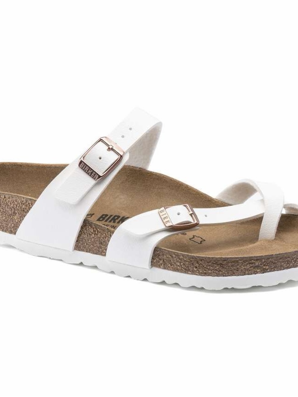 Birkenstock White Women's Two-Strap Toe-Loop Sandal. Mayari style. NWOT